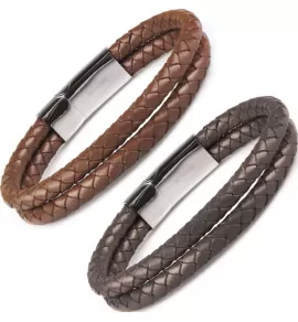 Кожаный браслет мужской Everiot BC-MJ-1708 с магнитным замком