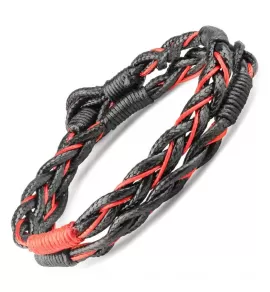 Плетеный браслет в два оборота из вощеного шнура Everiot Select LNS-2140