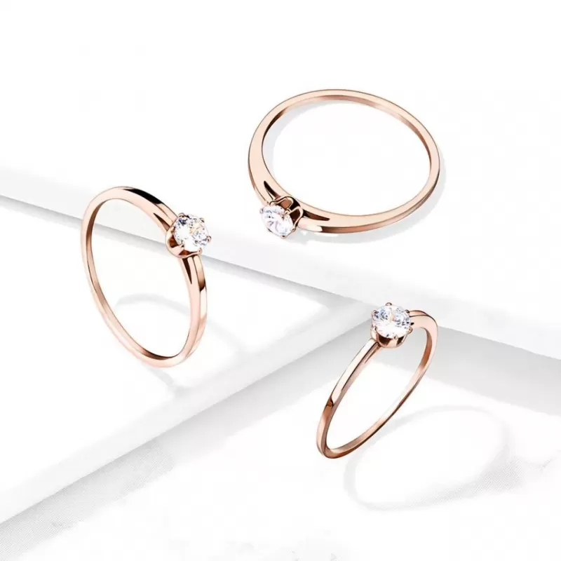 Помолвочное кольцо из стали TATIC RSS-7530 с фианитом