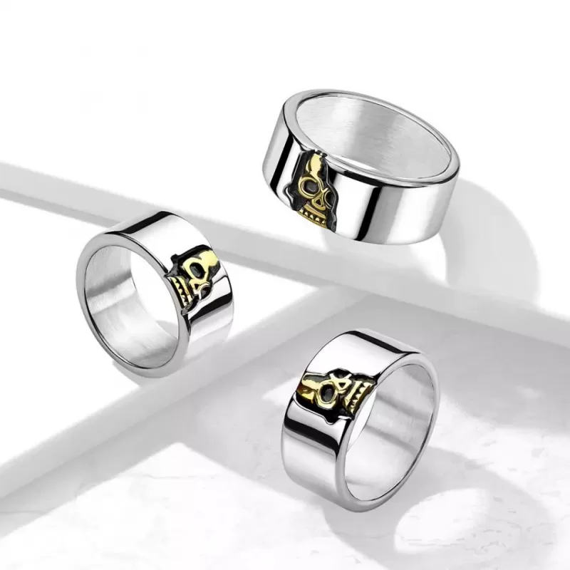 Кольцо мужское TATIC RSS-7802 с черепом из стали