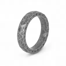 Кольцо из стали TATIC RSS-9086-ST с рунами