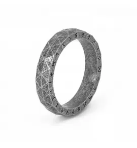 Кольцо из стали TATIC RSS-9086-ST с рунами