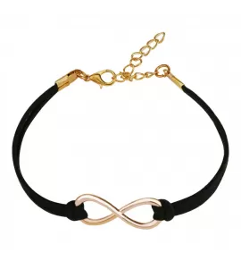 Женский браслет-шнурок TATIC SL0207 из экозамши с большой бесконечностью