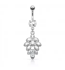 Украшение для пирсинга пупка PiercedFish N15582 с фианитами