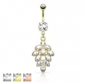 Украшение для пирсинга пупка PiercedFish N15582 с фианитами
