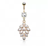 Украшение для пирсинга пупка PiercedFish N15582 с фианитами