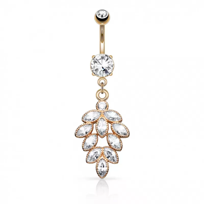 Украшение для пирсинга пупка PiercedFish N15582 с фианитами