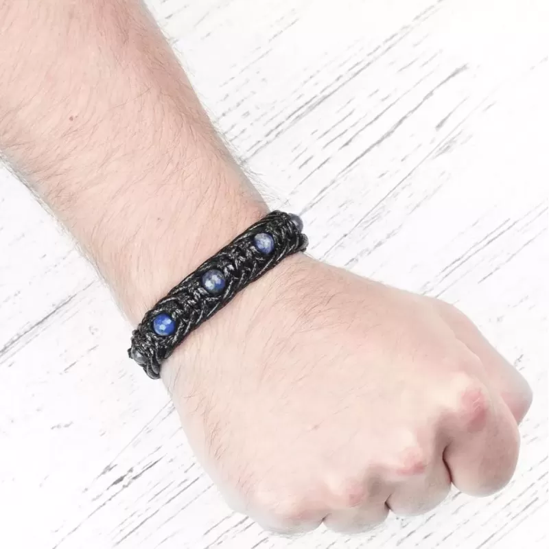 Мужской браслет Шамбала Everiot Select LNS-3092 из лазурита