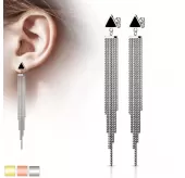 Длинные женские серьги с подвесками-цепями TATIC SE3849 из стали