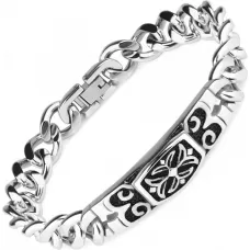 Мужской браслет-цепь TATIC SSBQ-2840 из стали с крестом