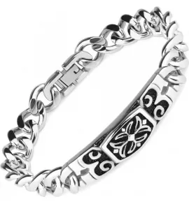 Мужской браслет-цепь TATIC SSBQ-2840 из стали с крестом