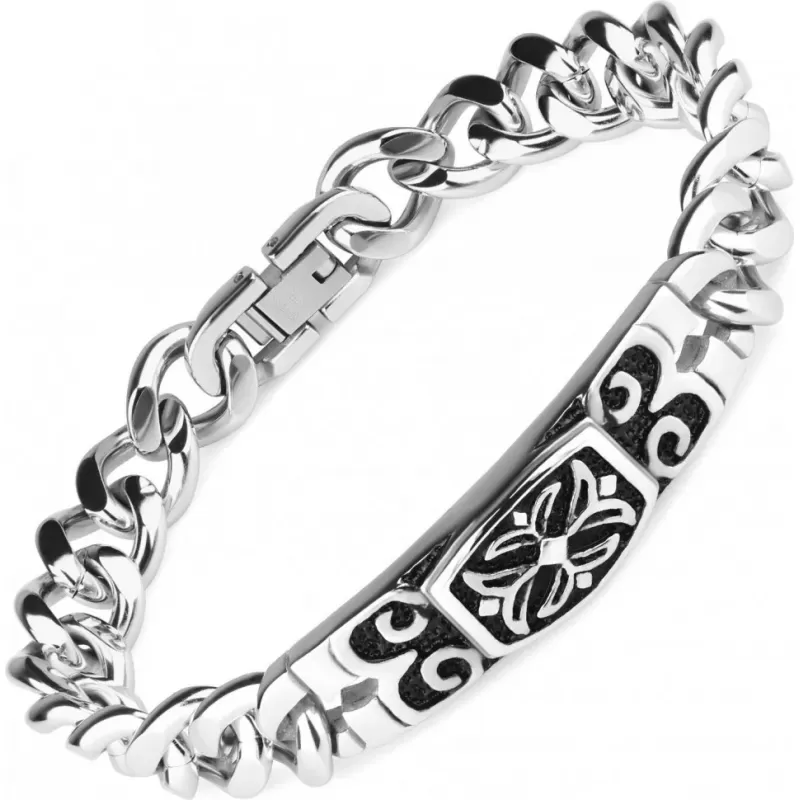 Мужской браслет-цепь TATIC SSBQ-2840 из стали с крестом