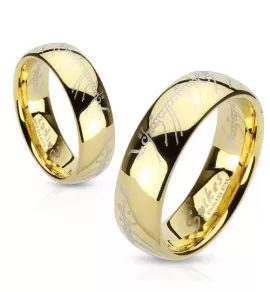 Кольцо Всевластия Spikes из стали R-M2764, золотистое покрытие