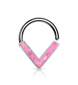 Кольцо из стали PiercedFish --RXS08-P серьга для пирсинга септума носа, хряща уха, хеликса, козелка