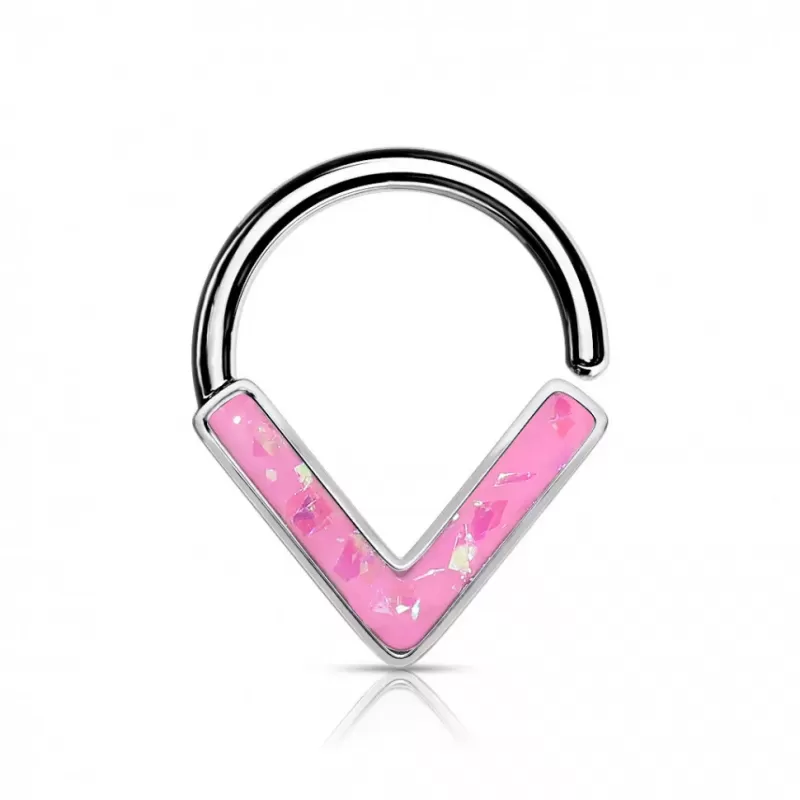 Кольцо из стали PiercedFish --RXS08-P серьга для пирсинга септума носа, хряща уха, хеликса, козелка