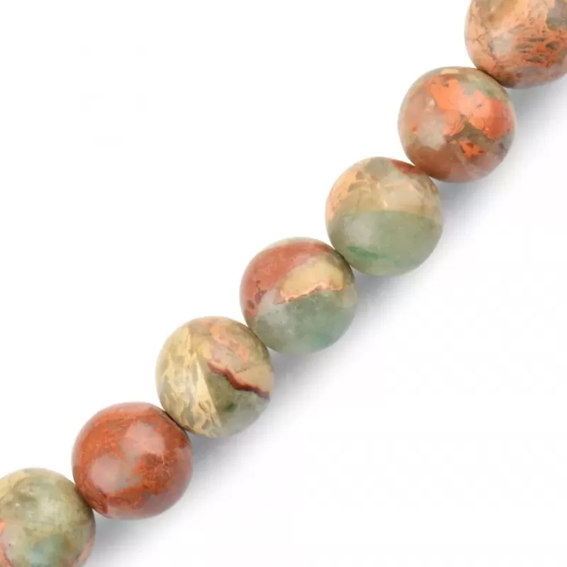 Браслет Шамбала из яшмы Everiot Select LNS-2181 с шармом "Дерево"