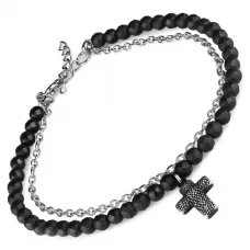 Женский браслет из агата Everiot Select LNS-2186 с подвеской крест