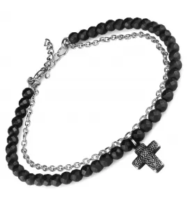 Женский браслет из агата Everiot Select LNS-2186 с подвеской крест