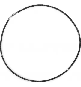 Мужской плетеный шнурок из кожи Everiot Select LC-5004 со стальными вставками