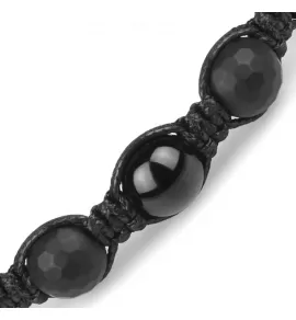 Браслет Шамбала Everiot Select LNS-3018 из черного агата