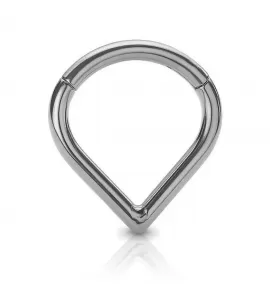 Кольцо кликер из стали "капля" PiercedFish PC61 серьга для пирсинга септума, трагуса и хеликса, брови, губ, сосков, пупка