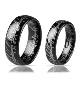 Кольцо Всевластия Everiot/Carraji RTG-2763-K из вольфрама, черное покрытие