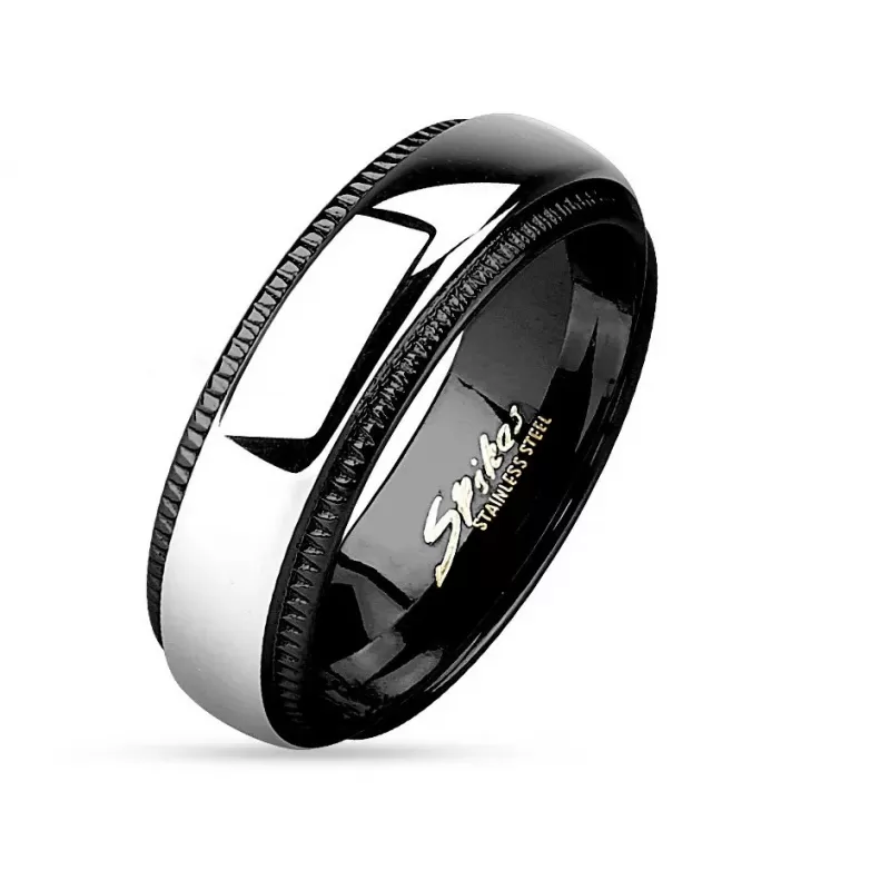 Кольцо из стали Spikes R-M4638 в классическом стиле