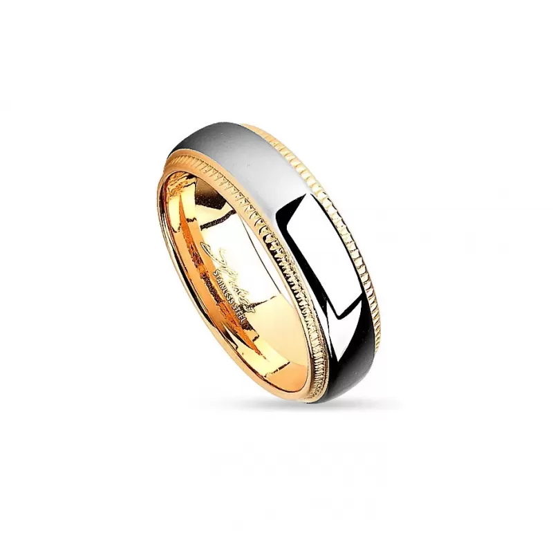 Кольцо из стали Spikes R-M4638 в классическом стиле