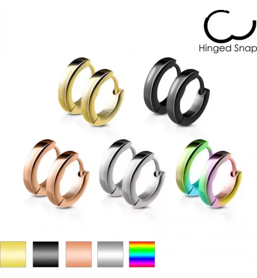 Серьги кольца из ювелирной стали золотистые TATIC SE2002-RD