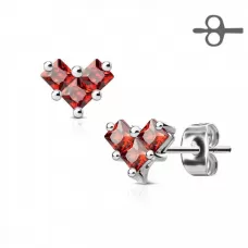 Женские серьги-гвоздики TATIC EA-014-R с родиевым покрытием