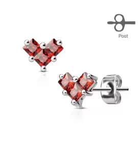 Женские серьги-гвоздики TATIC EA-014-R с родиевым покрытием