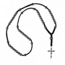Мужской розарий Everiot Select LNS-3019 из гематита с крестом