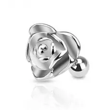 Штанга 1,2 мм в форме розы из стали для пирсинга хеликса, трагуса PiercedFish JA1013