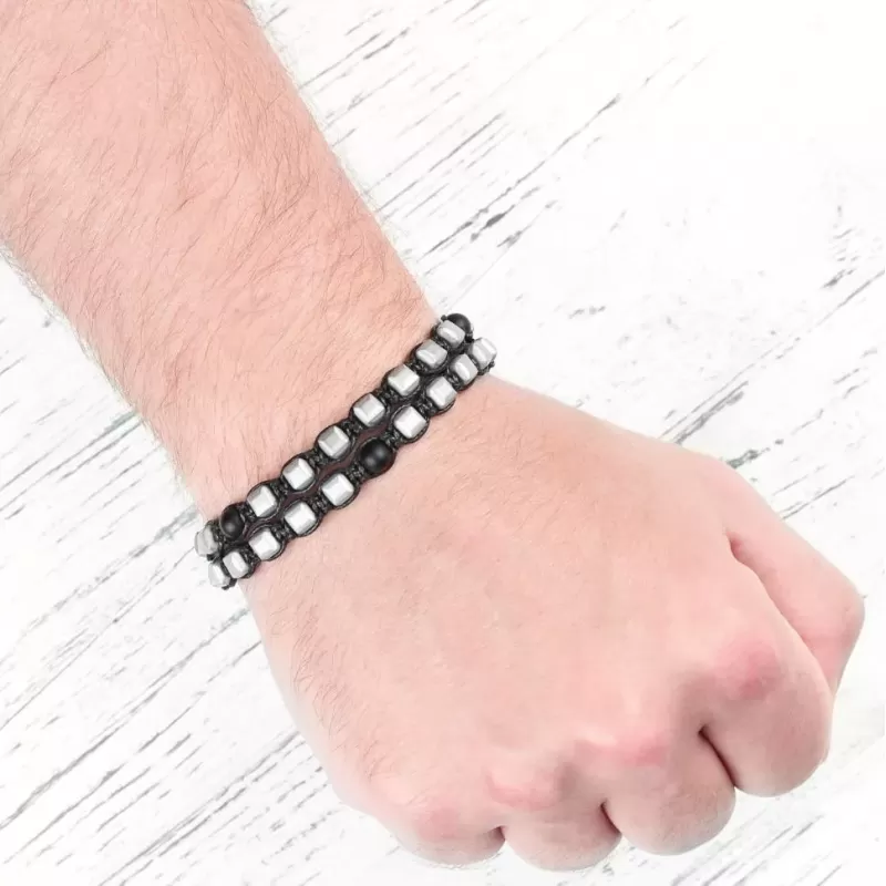 Браслет из гематита и агата Everiot Select LNS-2143