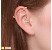 Штанга из стали PiercedFish GRB для пирсинга хряща уха, хеликса, индастриал, для брови, сосков, языка