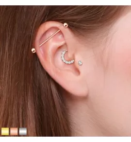 Штанга из стали PiercedFish GRB для пирсинга хряща уха, хеликса, индастриал, для брови, сосков, языка