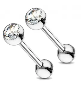 Штанга 1,6 мм из стали 2 шт. для пирсинга хряща уха, языка, брови, сосков PiercedFish 2xBS03 (от 10 до 19 мм)