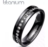 Кольцо из титана TATIC R-TI-3816A с фианитами