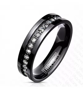 Кольцо из титана TATIC R-TI-3816A с фианитами