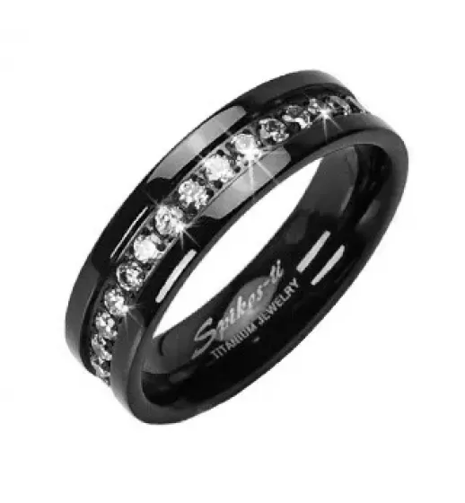 Кольцо из титана TATIC R-TI-3816A с фианитами