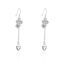 Серьги-подвески SPE-XP-072 с серебряным покрытием