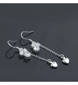 Серьги-подвески SPE-XP-072 с серебряным покрытием