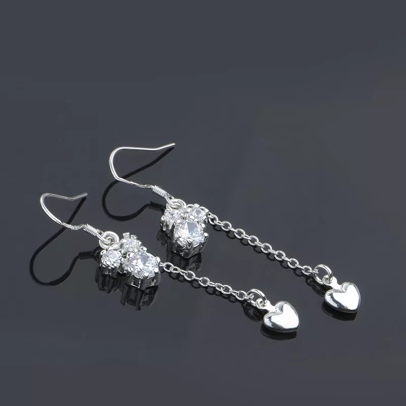 Серьги-подвески SPE-XP-072 с серебряным покрытием