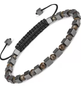 Браслет Шамбала Everiot Select LNS-0256 из бронзита и гематита