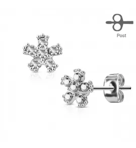 Женские серьги-гвоздики TATIC EA-015-C с родиевым покрытием