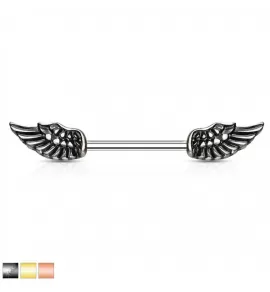 Штанга для пирсинга сосков PiercedFish KB060 из стали в виде крыльев