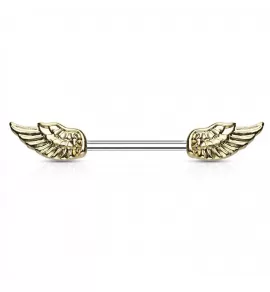 Штанга для пирсинга сосков PiercedFish KB060 из стали в виде крыльев