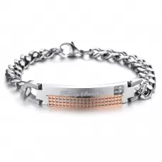 Браслет из стали Everiot SB-XP-108 с романтичной надписью