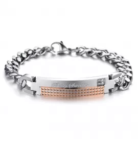 Браслет из стали Everiot SB-XP-108 с романтичной надписью