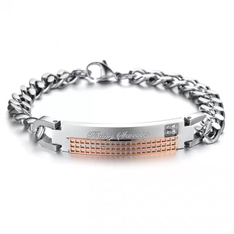 Браслет из стали Everiot SB-XP-108 с романтичной надписью